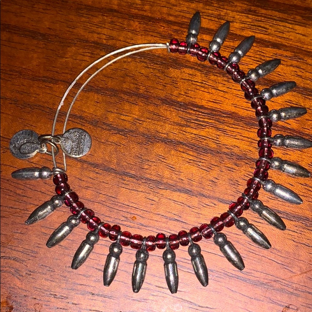 Alex and Ani silver bullet beaded bangle 💟